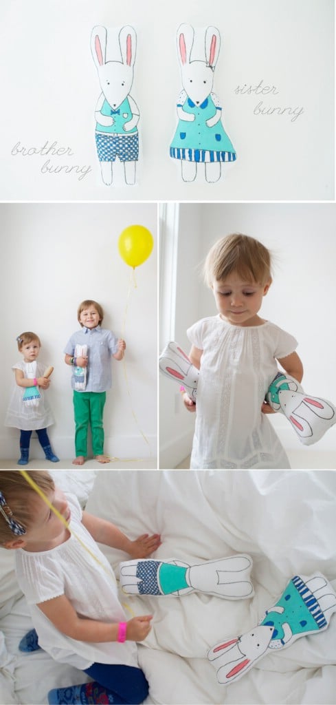 Bunny brother and sister dolls - Top 28 Most Adorable DIY Baby Projects Of All Time
