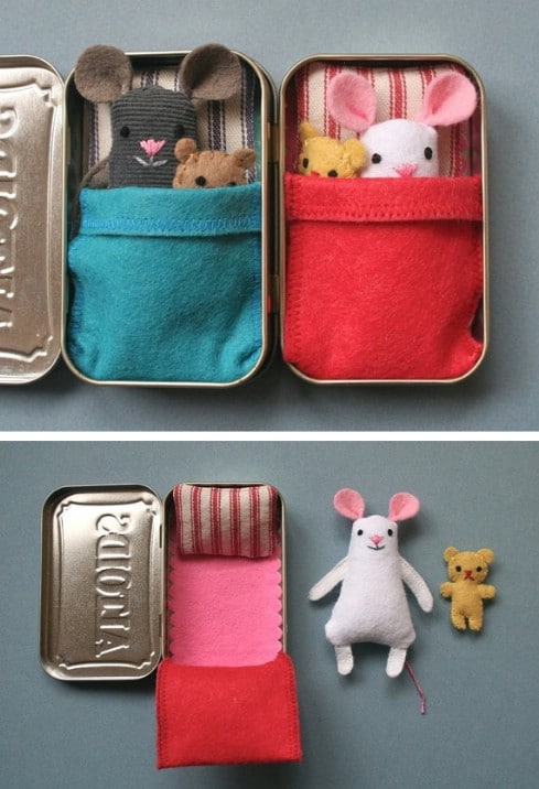 Wee mouse tin house - Top 28 Most Adorable DIY Baby Projects Of All Time