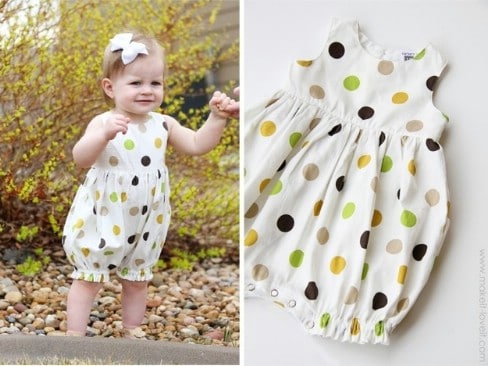 Turn a Baby Dress into a Bubble Romper - Top 28 Most Adorable DIY Baby Projects Of All Time