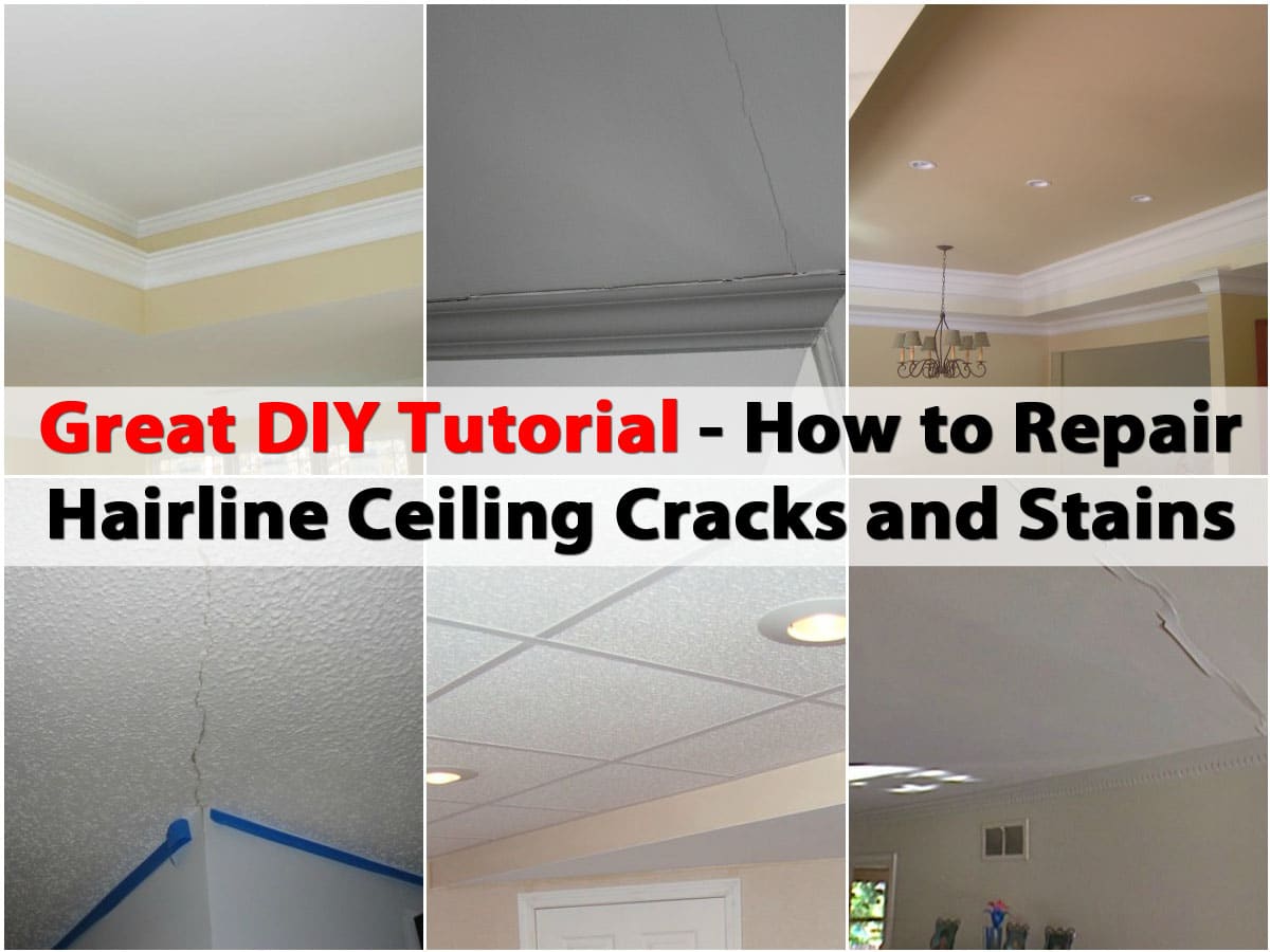 Great Diy Tutorial For Repairing Hairline Ceiling Cracks And