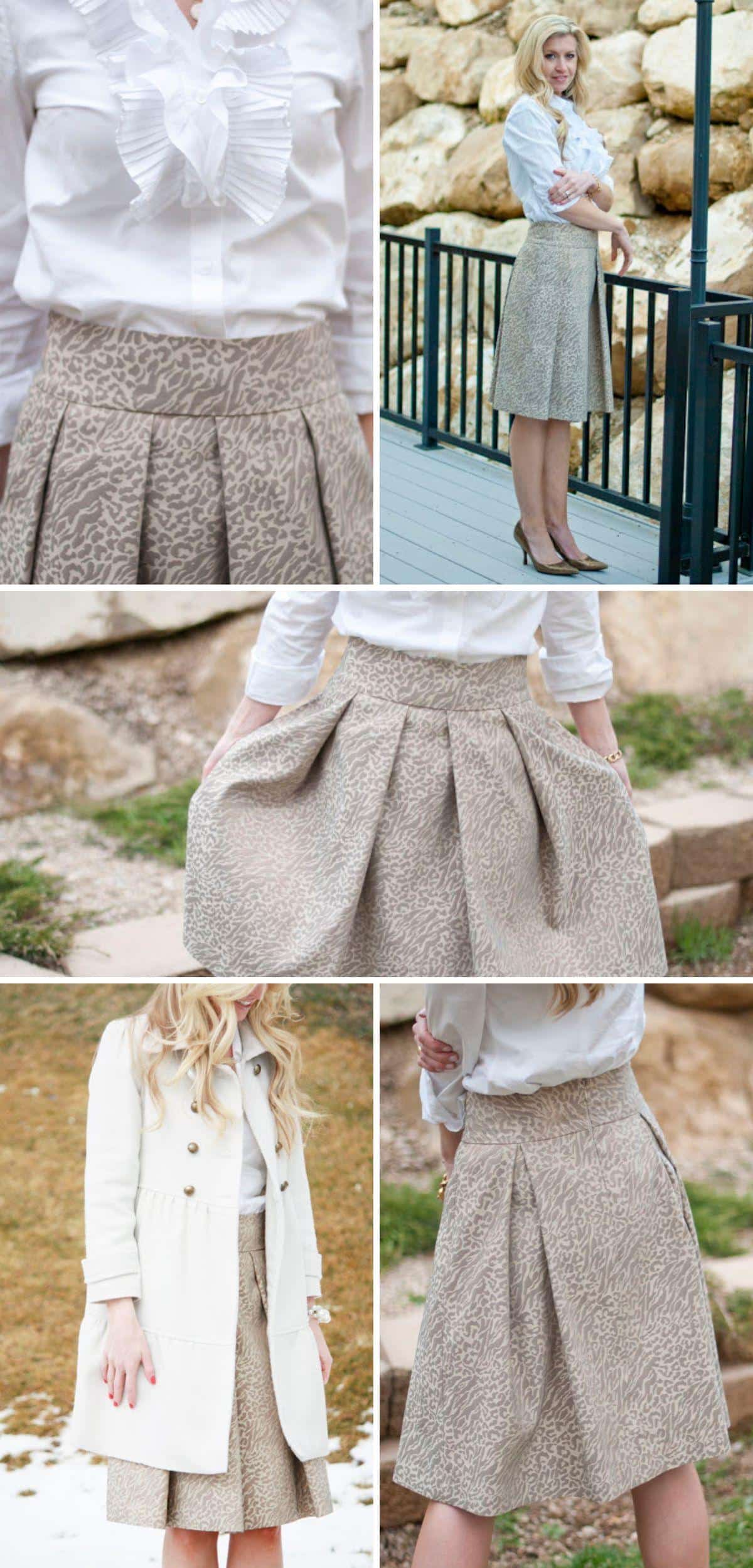 The Gilded Skirt collage.