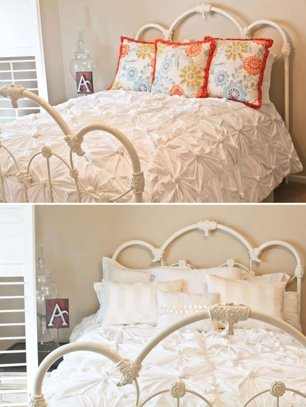 DIY Anthropologie inspired knotted bedding