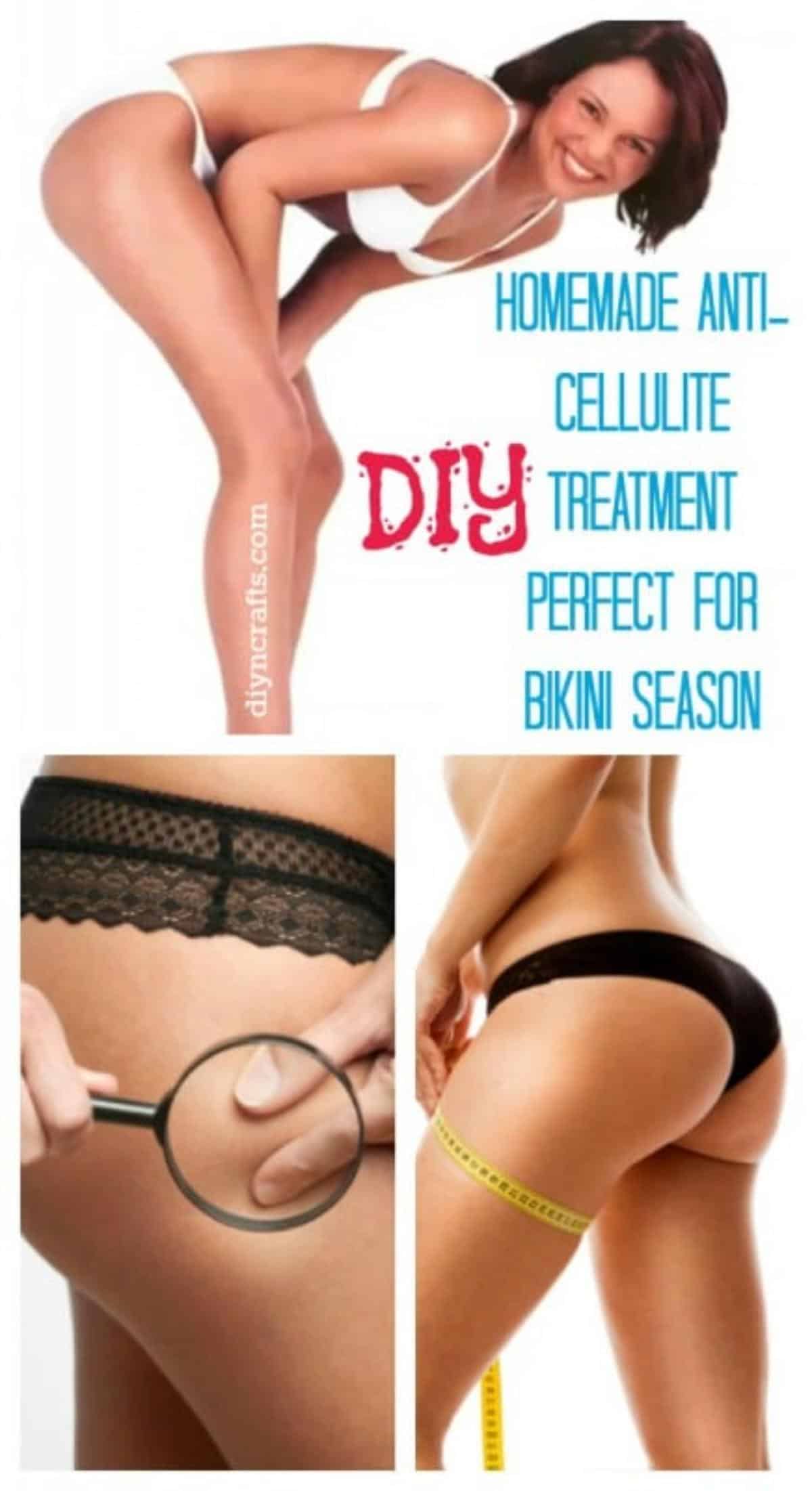 DIY Homemade Anti Cellulite Treatment collage.