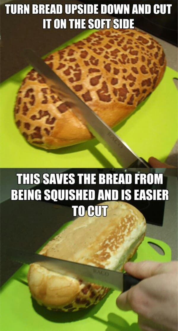 Bread slicing tip