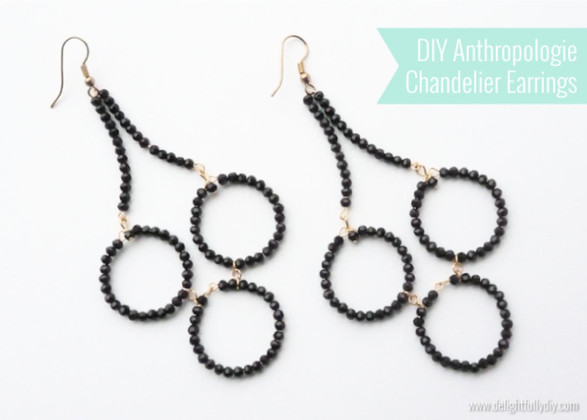 DIY 300$ Anthropologie Chandelier Earrings