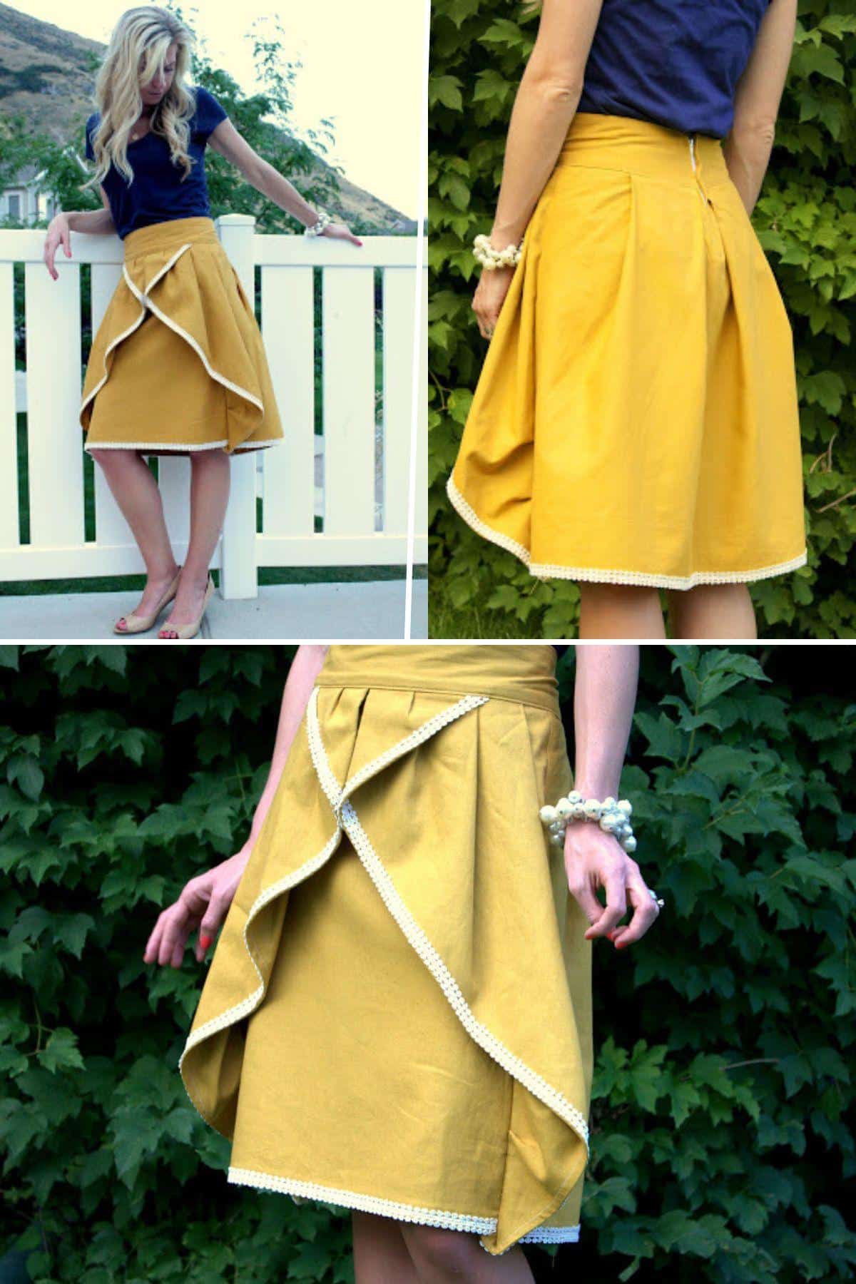 DIY Pinwheel Skirt collage.