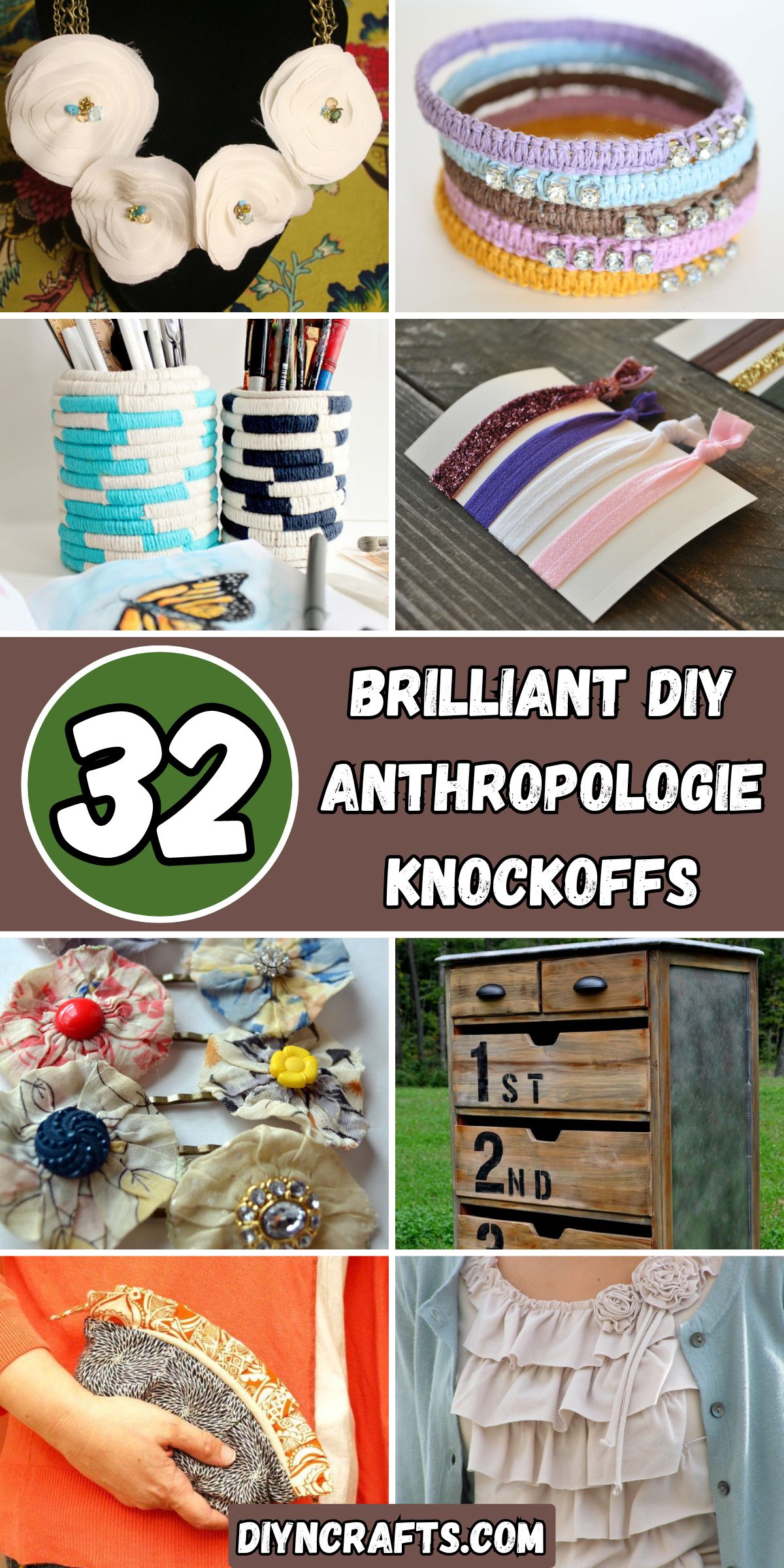 32 Brilliant DIY Anthropologie Knockoffs collage.