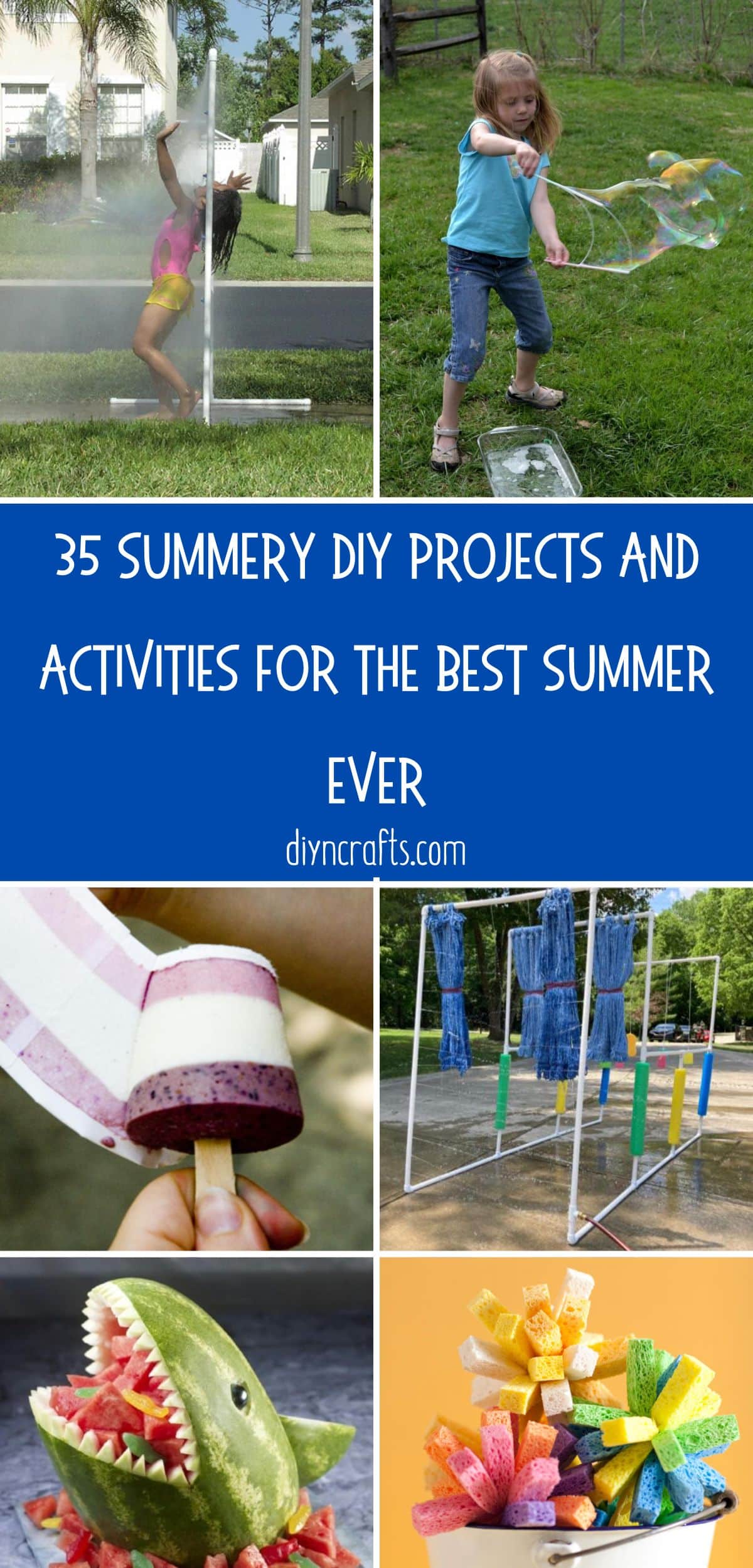 35 Summery DIY Projects And Activities For The Best Summer Ever collage.