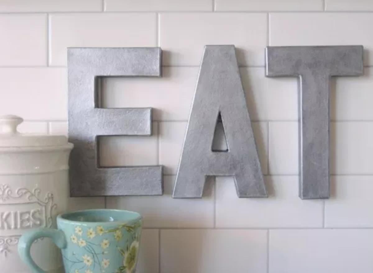 Anthro-style diy zinc inspired letters