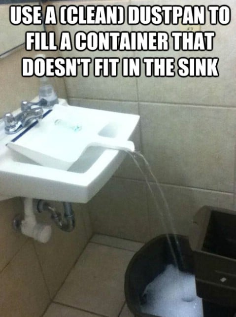 Filling a container that doesn't fit in the sink - Top 68 Lifehacks and Clever Ideas that Will Make Your Life Easier