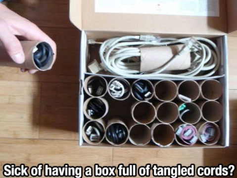 Tangled cords solution - Top 68 Lifehacks and Clever Ideas that Will Make Your Life Easier