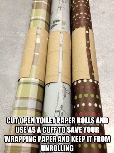 Toilet paper gift wrap holders - Top 68 Lifehacks and Clever Ideas that Will Make Your Life Easier