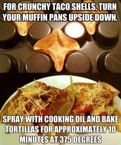 Crunchy taco shells - Top 68 Lifehacks and Clever Ideas that Will Make Your Life Easier