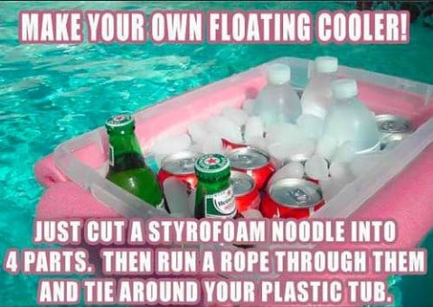 Floating cooler - Top 68 Lifehacks and Clever Ideas that Will Make Your Life Easier