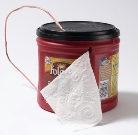 Use a coffee can to hold and protect toilet paper. - Top 33 Most Creative Camping DIY Projects and Clever Ideas
