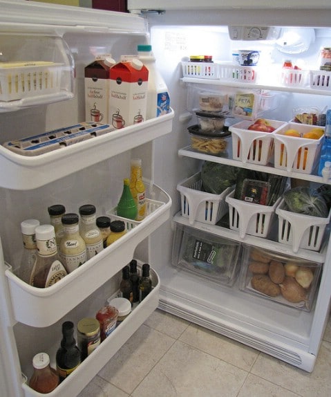 Pull-out Baskets for Fridge Organization - Top 58 Most Creative Home-Organizing Ideas and DIY Projects