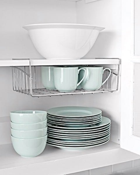 Use Undershelves To Take Advantage of Vertical Space - Top 58 Most Creative Home-Organizing Ideas and DIY Projects