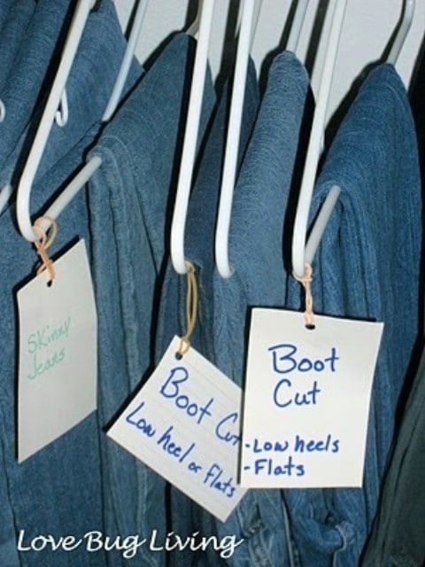 Labeled Hangers for Similar Clothing Items - Top 58 Most Creative Home-Organizing Ideas and DIY Projects