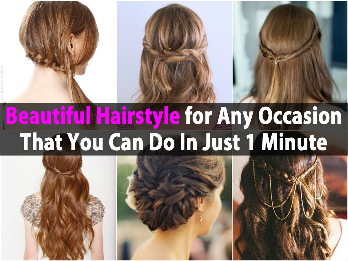 Beautiful Hairstyle for Any Occasion that You Can Do In Just 1 Minute - DIY  & Crafts