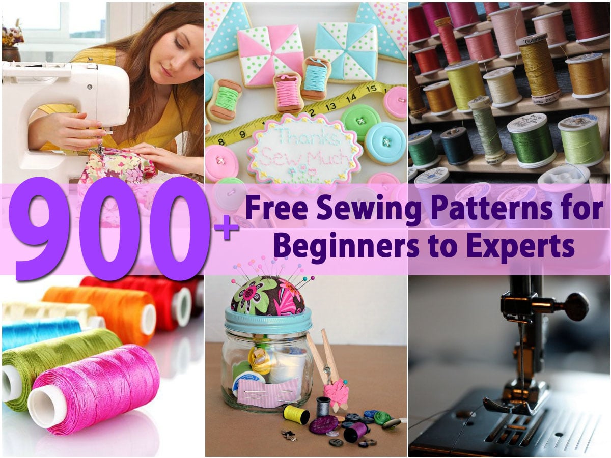 900 Free Sewing Patterns For Beginners To Experts Diy Crafts