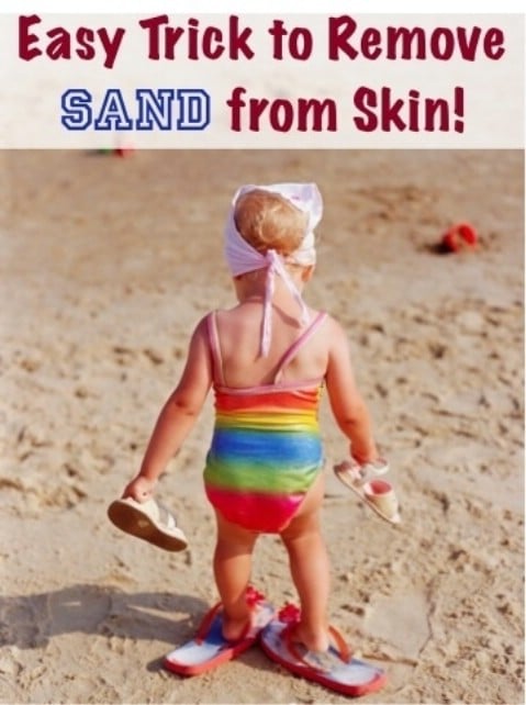 DIY Trick to Remove Sand from Skin - 35 Summery DIY Projects And Activities For The Best Summer Ever 