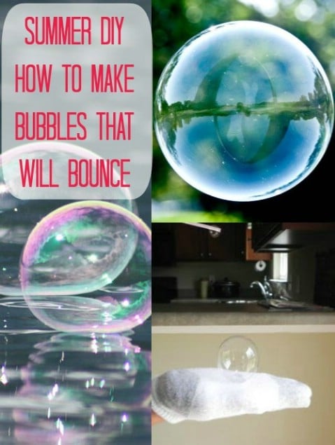Coolest Summer DIY - Bouncing Bubbles - 35 Summery DIY Projects And Activities For The Best Summer Ever 