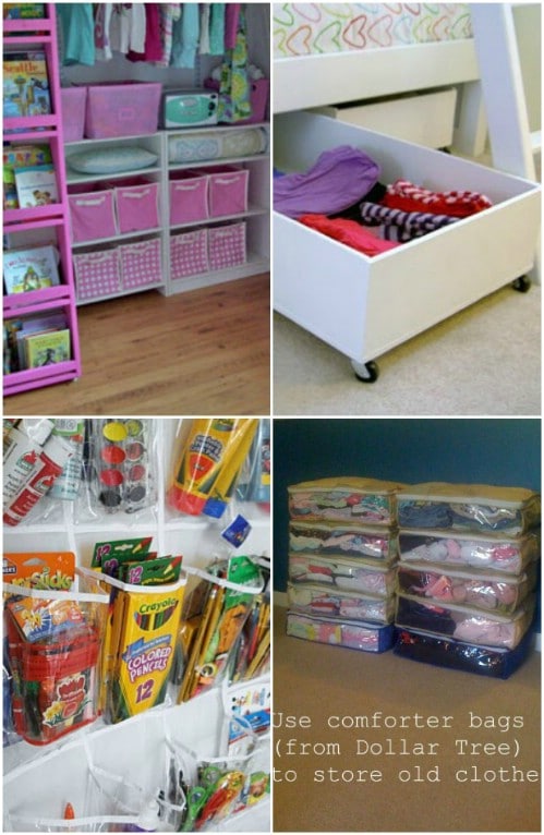 Cheap and Easy Organization for Outgrown Clothing - 150 Dollar Store Organizing Ideas and Projects for the Entire Home