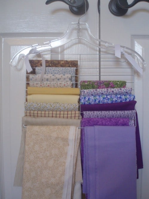Fabric Organization that Hangs - 150 Dollar Store Organizing Ideas and Projects for the Entire Home