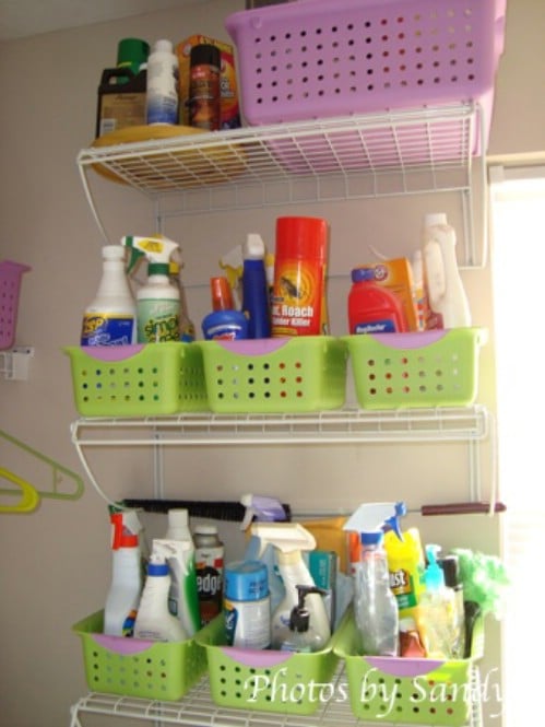 Organize Laundry Rooms with Baskets - 150 Dollar Store Organizing Ideas and Projects for the Entire Home
