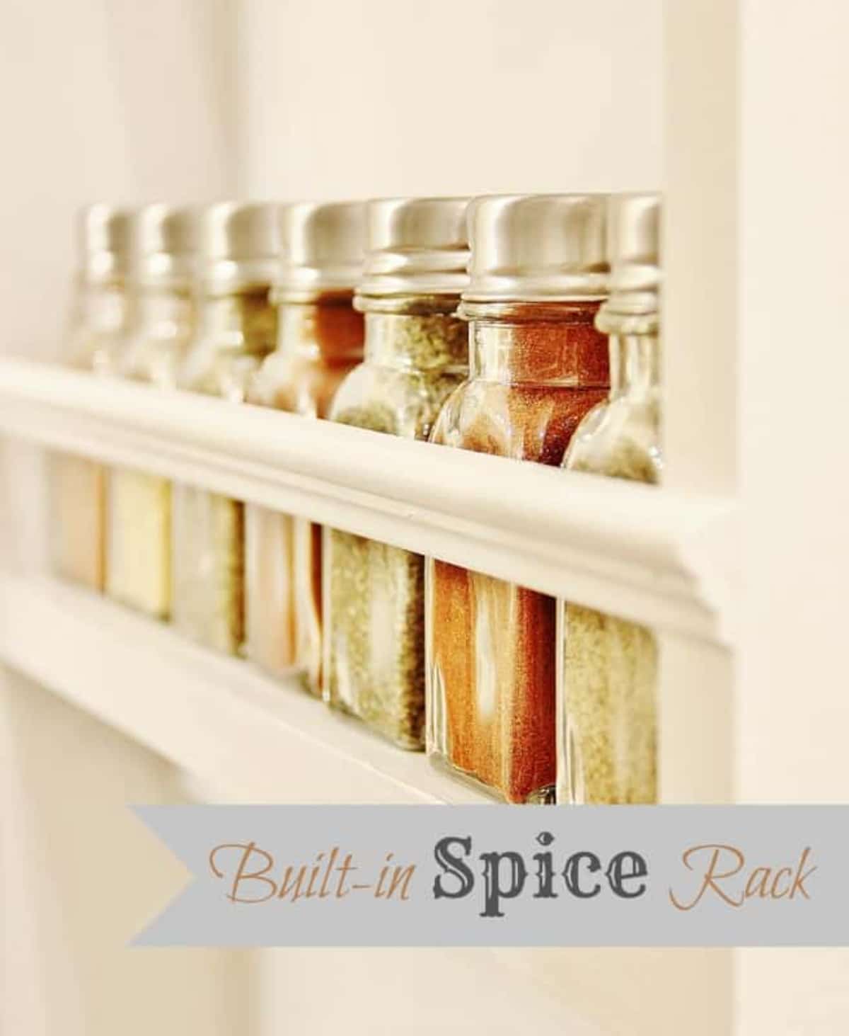 DIY Built-in Spice Rack