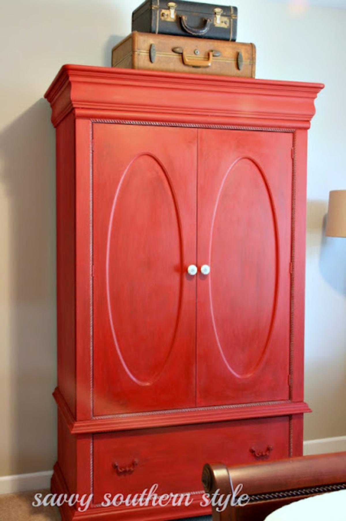 Seeing Red a Fashionable Furniture Makeover