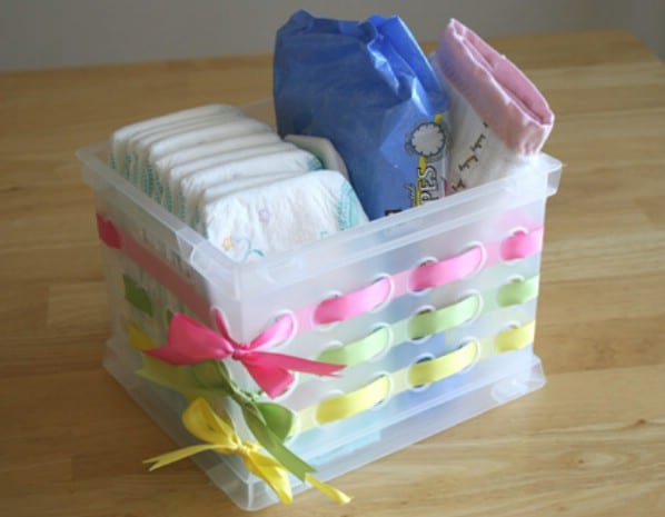 Decorate Plastic Baskets for Attractive Storage - 150 Dollar Store Organizing Ideas and Projects for the Entire Home