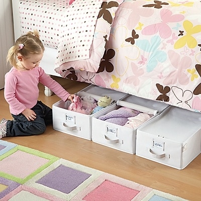 Canvas Totes for Under the Bed Storage - 5 Easy Storage and Organization Solutions for Any Kid’s Bedroom