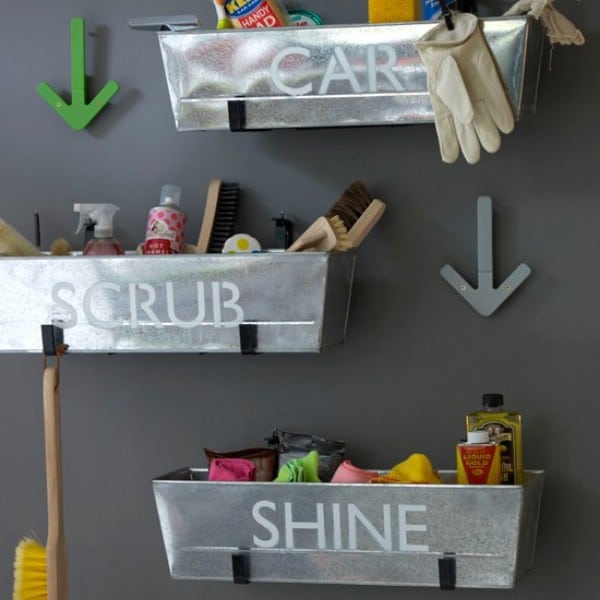Label Metal Planters for Storage - 49 Brilliant Garage Organization Tips, Ideas and DIY Projects