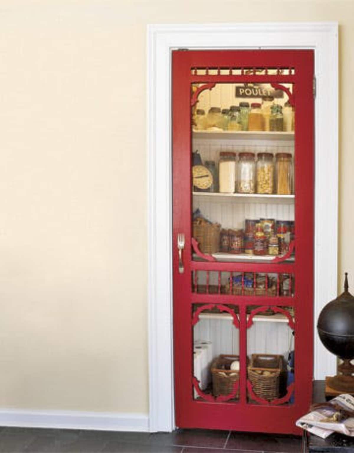 Kitchen Pantry with a Screen Door