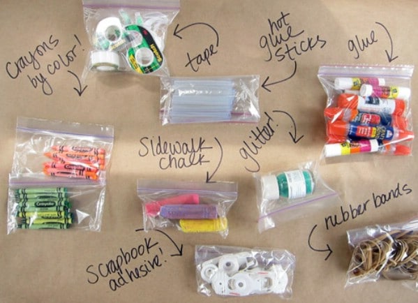 Store Craft Supplies in Ziploc Bags - 150 Dollar Store Organizing Ideas and Projects for the Entire Home