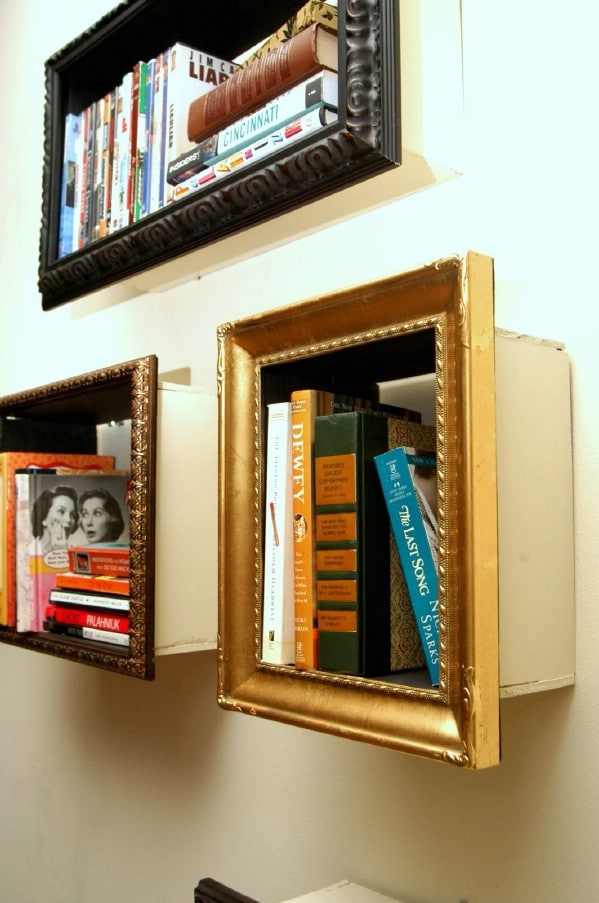Lovely DIY picture frame shelves - Top 60 Furniture Makeover DIY Projects and Negotiation Secrets