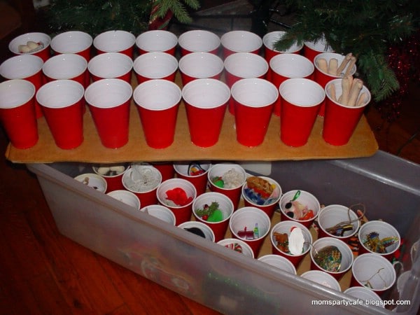 Red Plastic Cups Keep Christmas Ornaments Safe - 150 Dollar Store Organizing Ideas and Projects for the Entire Home