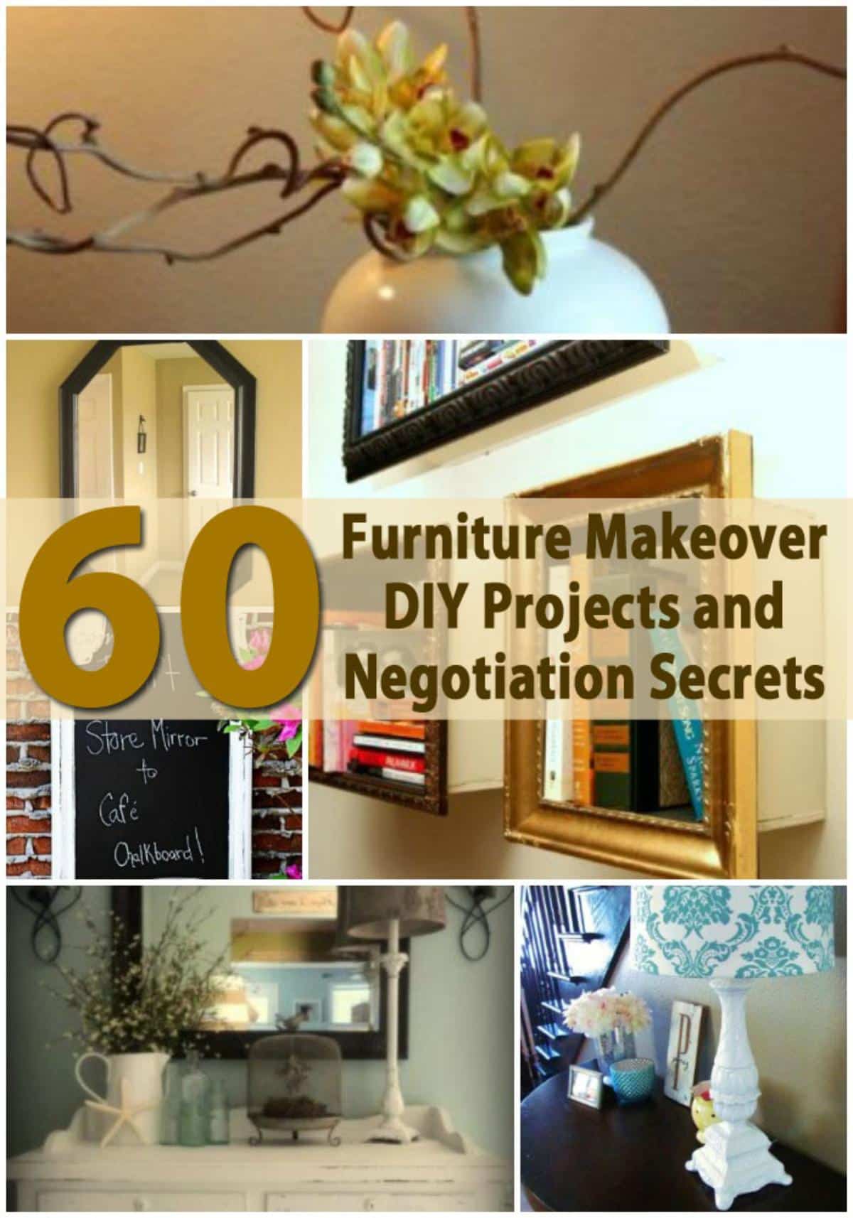 Top 60 Furniture Makeover DIY Projects and Negotiation Secrets pinterest image.