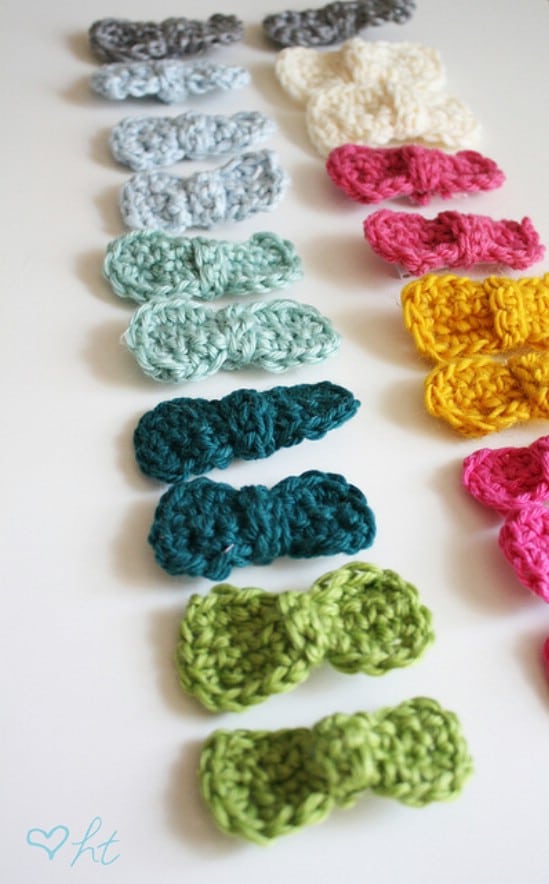 Crocheted Bow - 30 Fabulous and Easy to Make DIY Hair Bows