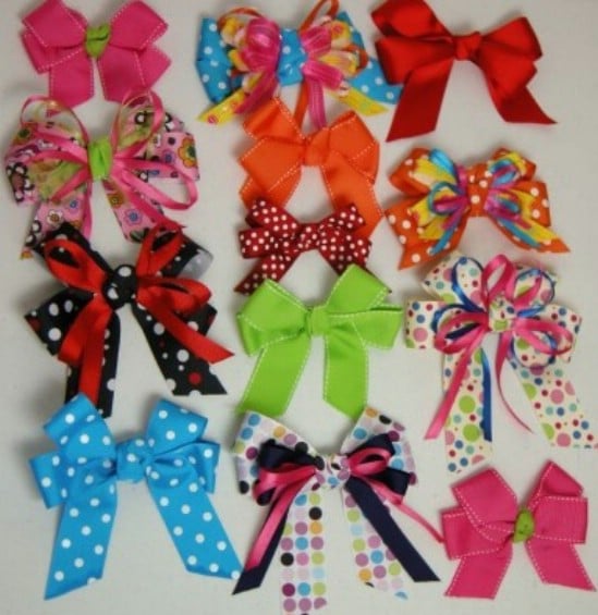 Easy Traditional Bows - 30 Fabulous and Easy to Make DIY Hair Bows