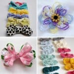 Different types of DIY hair bows.