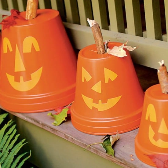 Flowerpot Pumpkins - 40 Easy to Make DIY Halloween Decor Ideas
