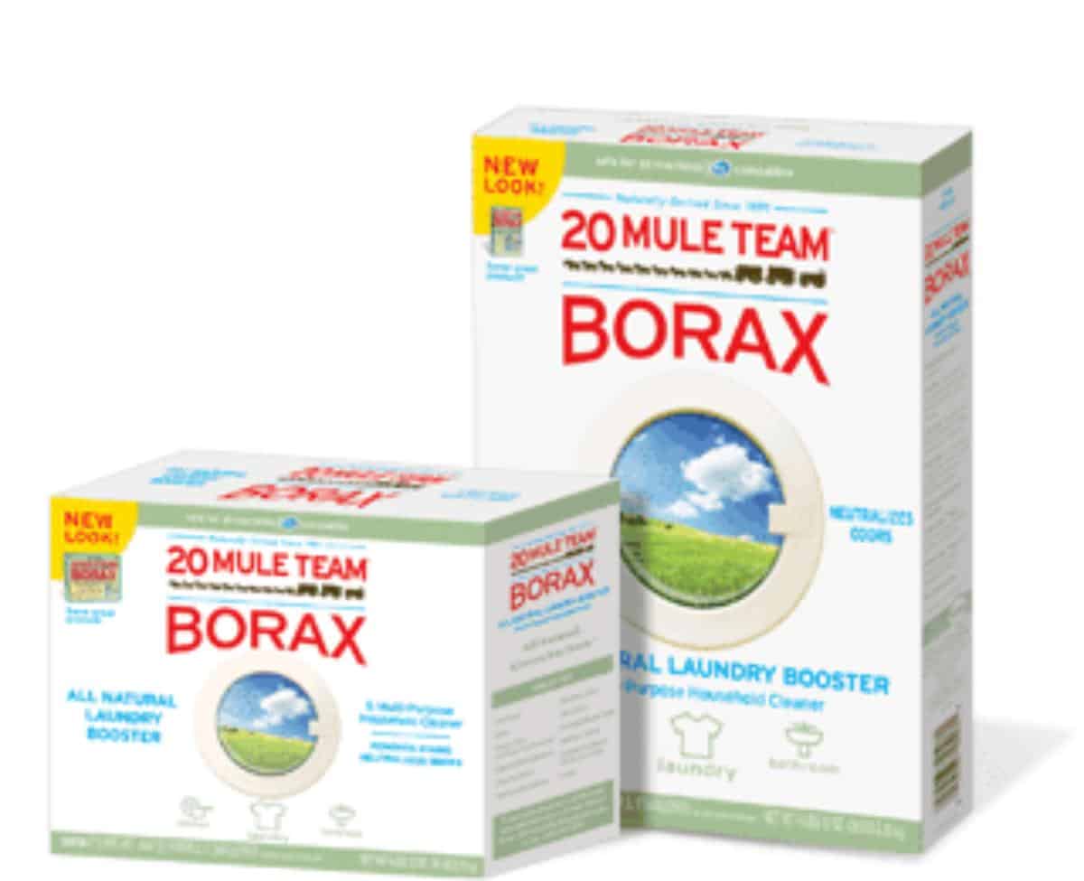 Two borax packages.