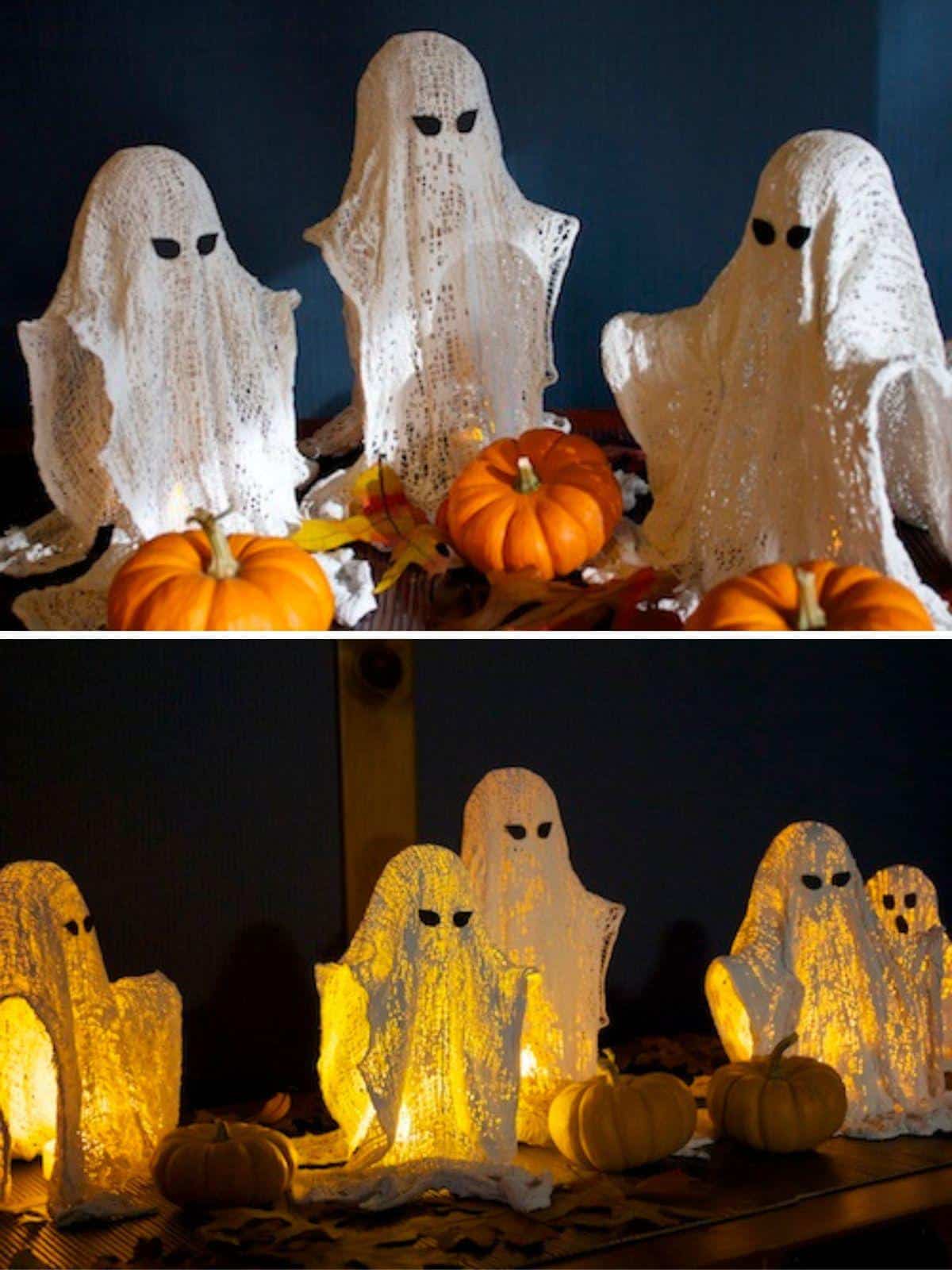 DIY Glowing Ghosts