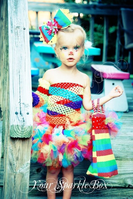 Pretty Clown - 60 Fun and Easy DIY Halloween Costumes Your Kids Will Love