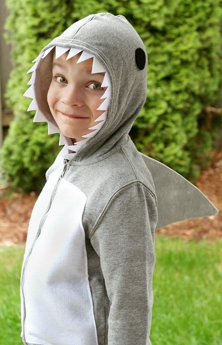 Shark - 60 Fun and Easy DIY Halloween Costumes Your Kids Will Love