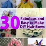 30 Fabulous and Easy to Make DIY Hair Bows pinterest image.