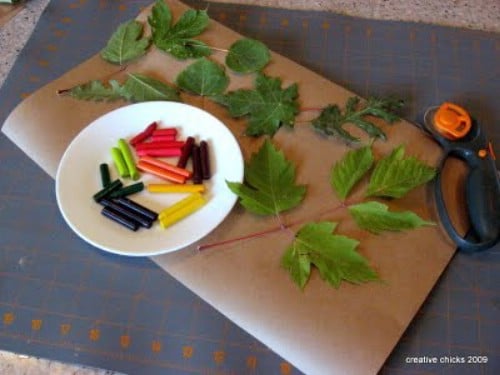 Leaf Rubbings - 15 Fabulous Fall Leaf Crafts for Kids
