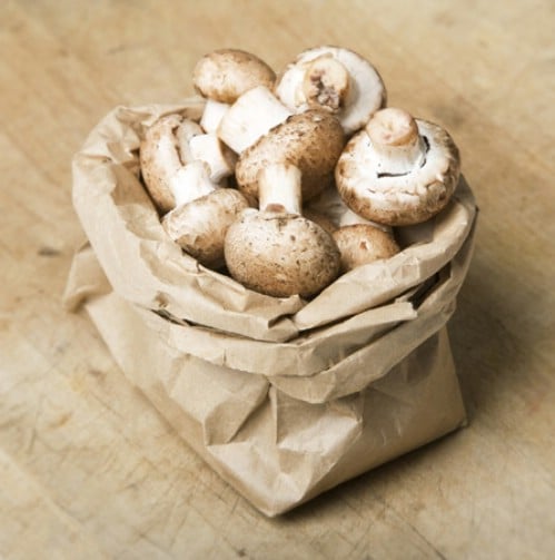 Store Mushrooms in a Paper Bag - 40 DIY Tricks To Make Your Groceries Last As Long As Possible